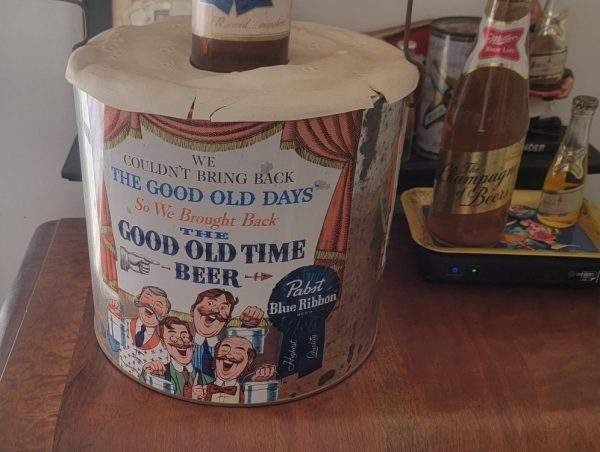 Pabst Blue Ribbon Beer Bucket Display Quartet