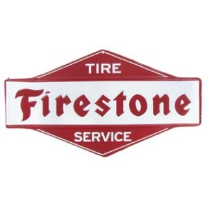 Firestone Tire Service Embossed Sign Sign