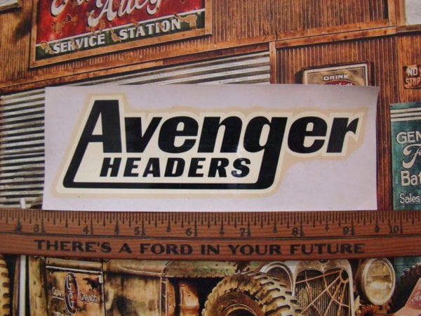 Vintage Original 1960s Avenger Headers – Water Slide Decal