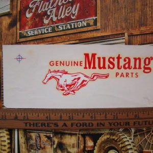 Vintage Original 1960s Genuine Mustang Parts (Red) – Water Slide Decal