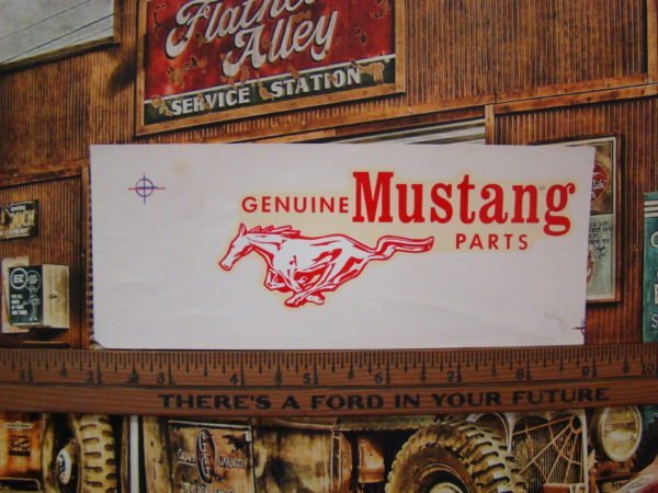 Vintage Original 1960s Genuine Mustang Parts (Red) – Water Slide Decal