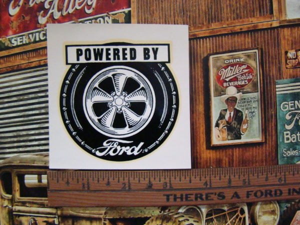 Original 1960s Powered By Ford – Water Slide Decal