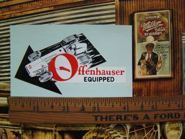 Original 1960s Offenhauser Equipped – Water Slide Decal