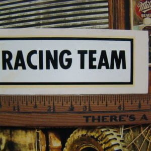 Original 1960s Racing Team – Water Slide Decal