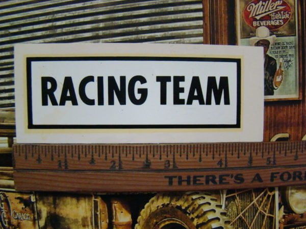 Original 1960s Racing Team – Water Slide Decal