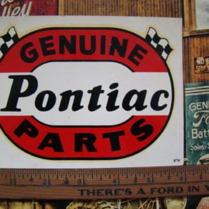 Original 1960s Genuine Pontiac Parts Water Slide Decal