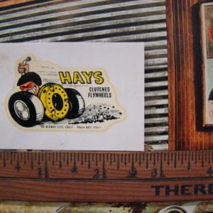 Vintage Original 1960s Hays Clutches & Flywheels – Water Slide Decal Small