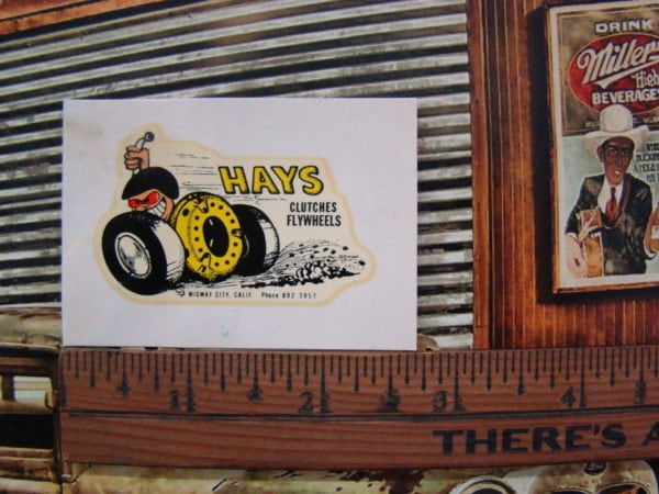 Vintage Original 1960s Hays Clutches & Flywheels – Water Slide Decal Small