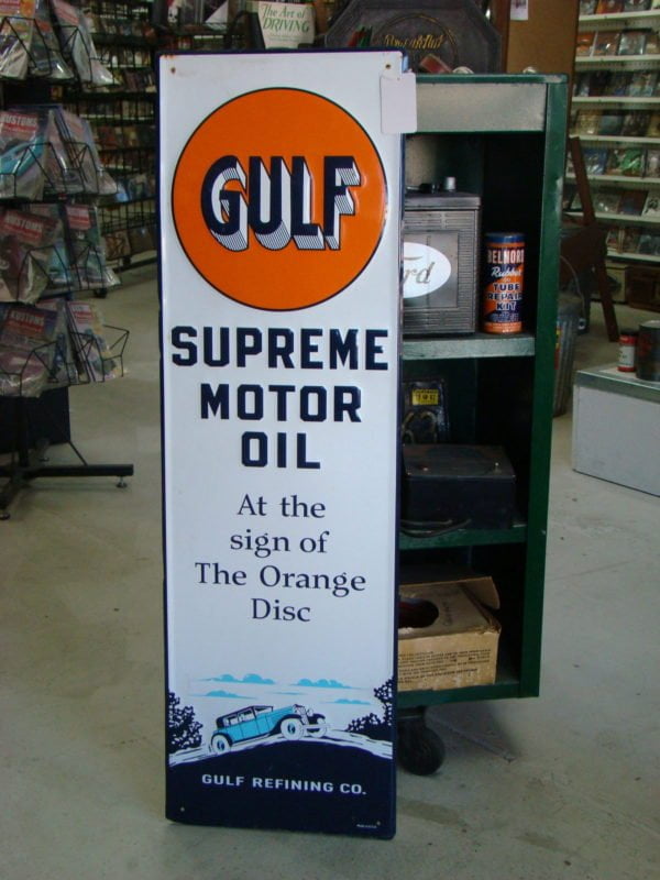 Gulf Supreme Motor Oil Sign