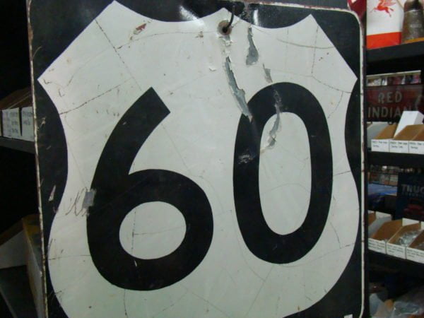 U S Route 60 Sign Angle