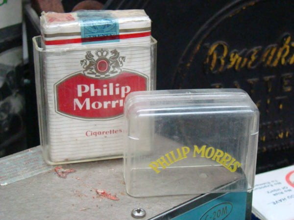 Philip Morris Cigarette Pack Holder Open