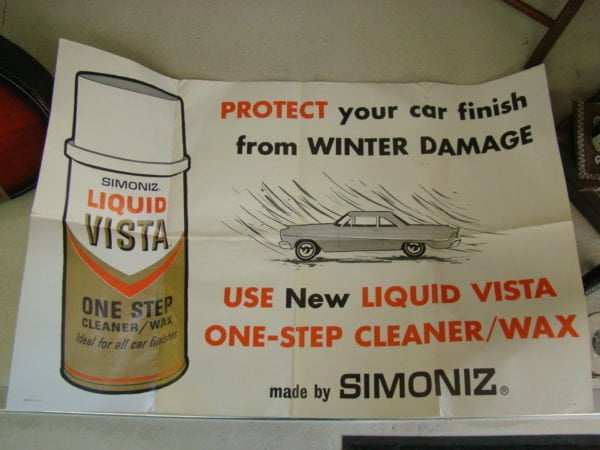 Simoniz Liquid Vista Cleaner/Wax Fold Out Display