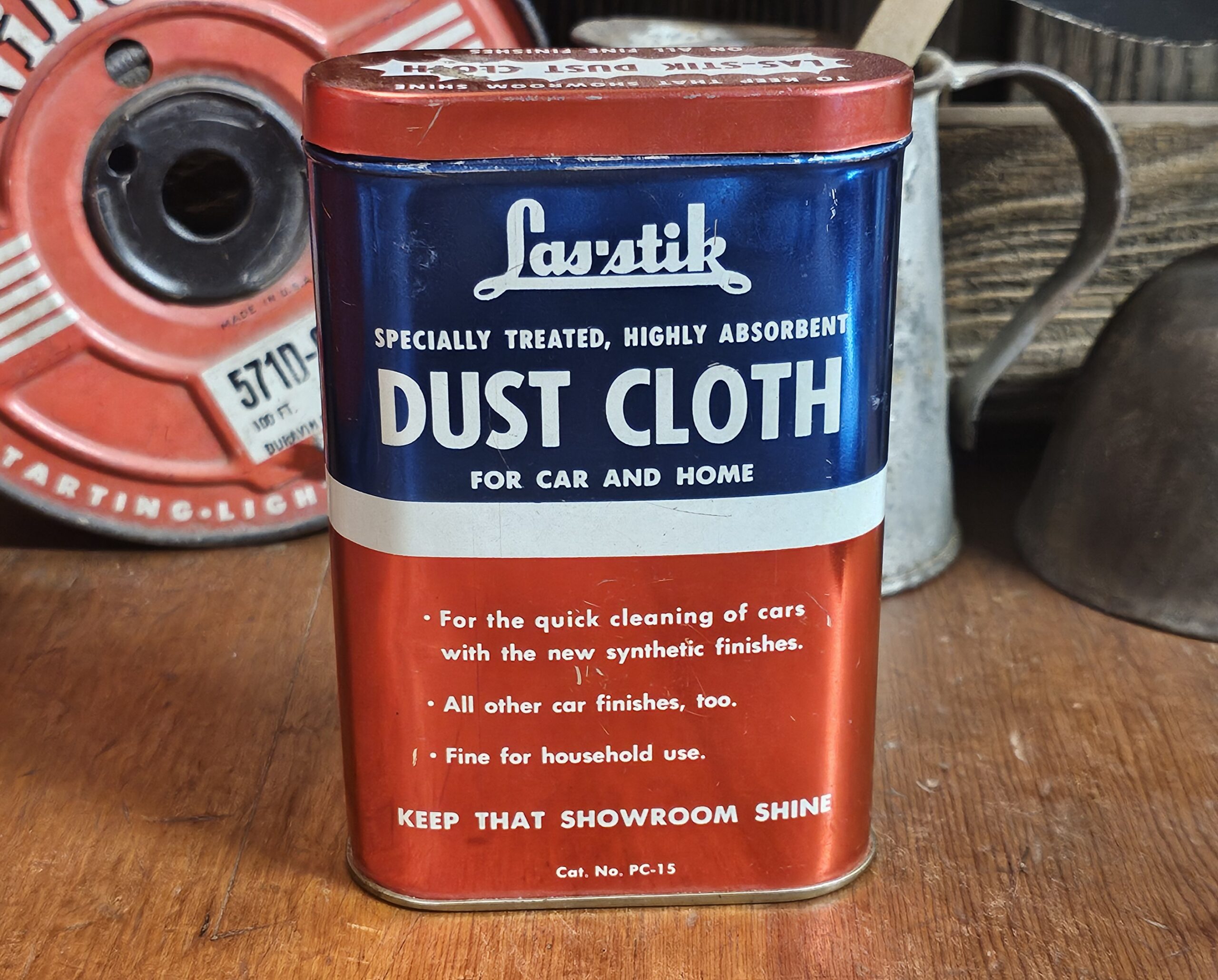 Las-stik Dust Cloth Tin With Cloth