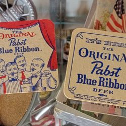 Original Pabst Blue Ribbon Beer Coasters (Quartet)