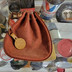 Dale Evans Leather Drawstring Pouch 