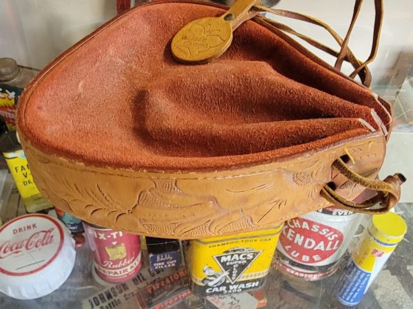 Dale Evans Leather Drawstring Pouch Tooling