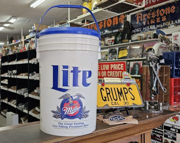 Miller Lite Bucket Cooler With Styrofoam Insert