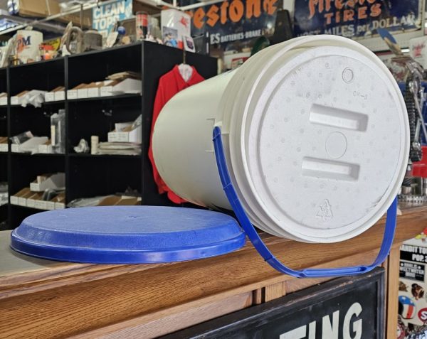 Miller Lite Bucket Cooler With Styrofoam Insert Inside Lid