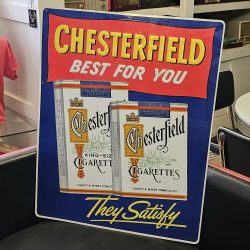 Chesterfield Best For You Cigarettes Tin Sign