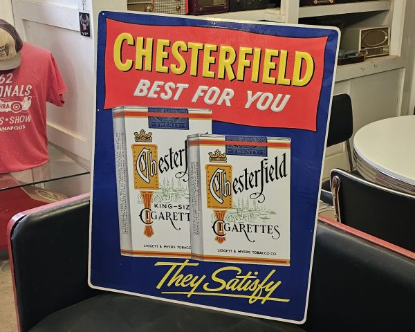 Chesterfield Best For You Cigarettes Tin Sign