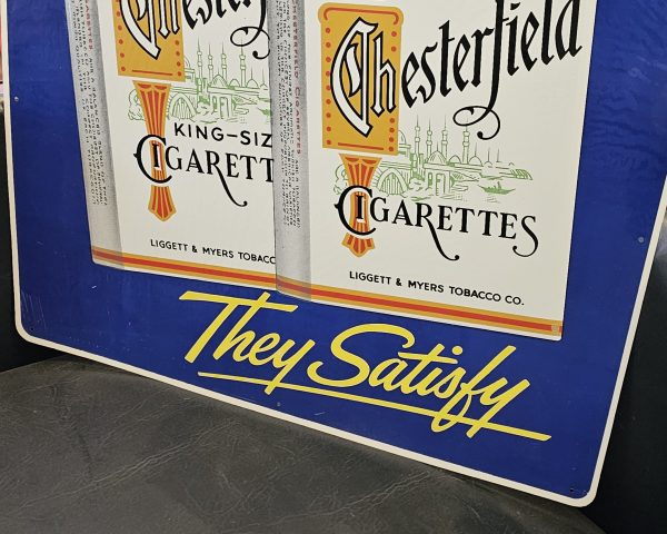 Chesterfield Best For You Cigarettes Tin Sign Bottom