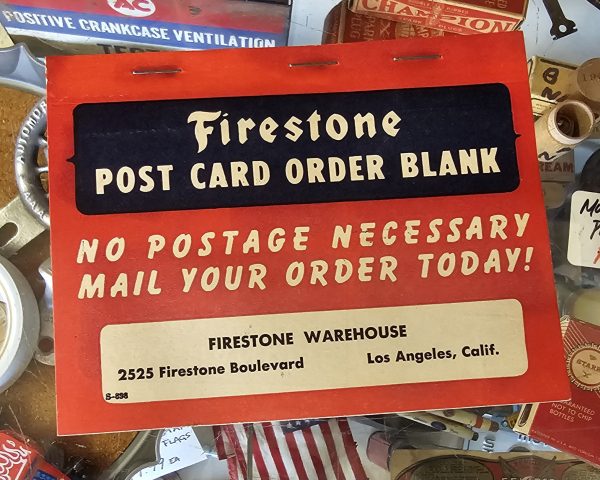 Firestone Post Card Order Blank Booklet