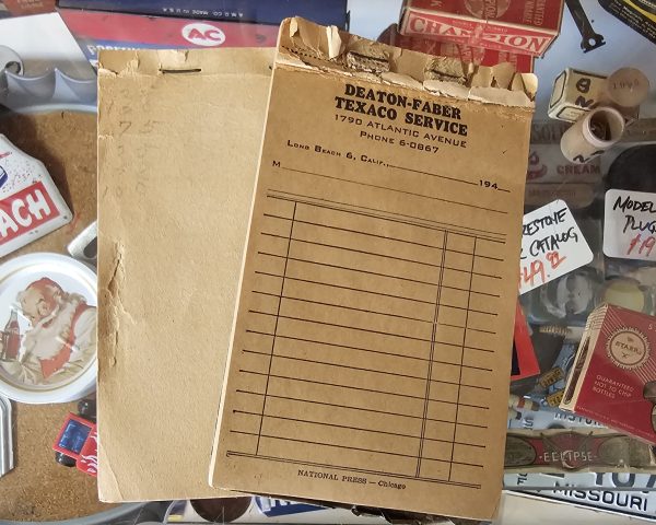 Deaton-Faber Texaco Service Receipt Books