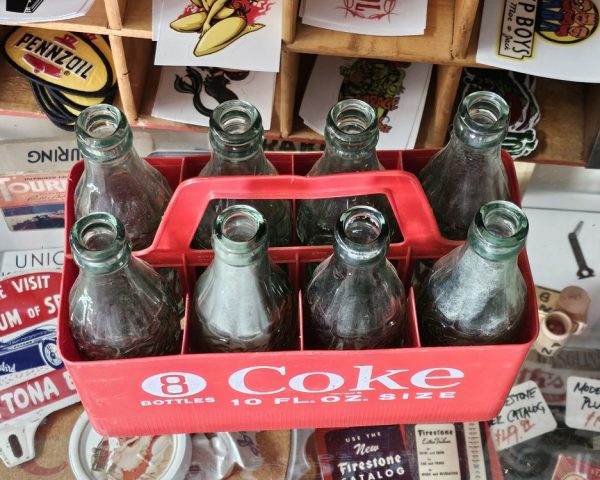 Coca-Cola Plastic 8-Pack Holder With Bottles