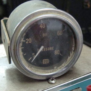 Stewart Warner Vintage Oil Pressure Gauge, 5-80 PSI