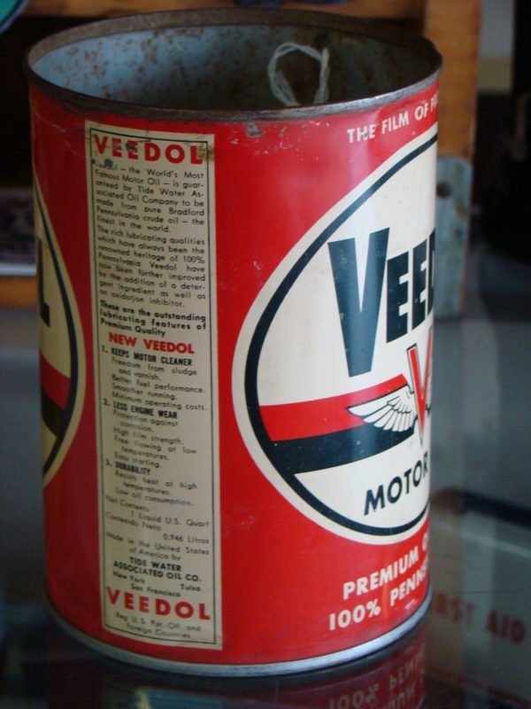 Veedol Motor Oil Can, The Film Of Protection Side