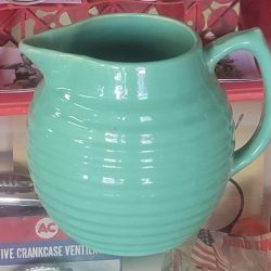 Green Ring Pottery Pitcher