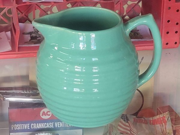 Green Ring Pottery Pitcher