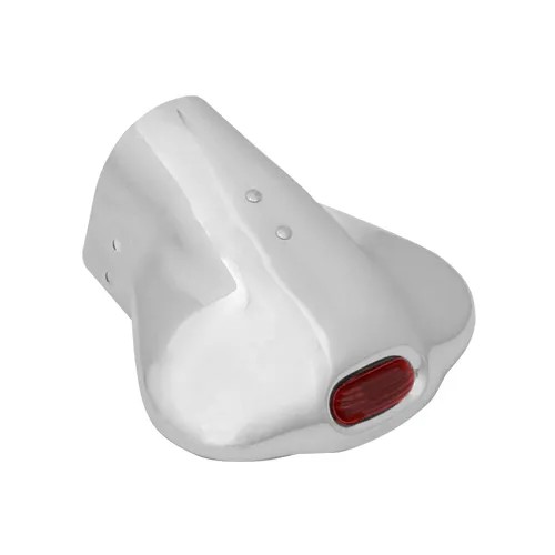 Muffler Exhaust Tip Chrome With Red Glass