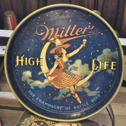 Miller High Life Girl On The Moon Serving Tray