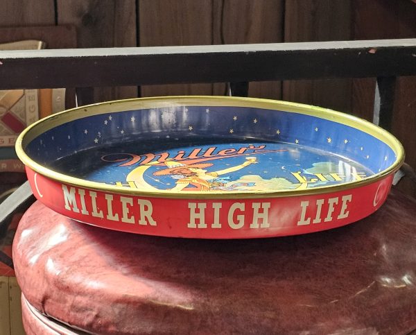 Miller High Life Girl On The Moon Serving Tray Side