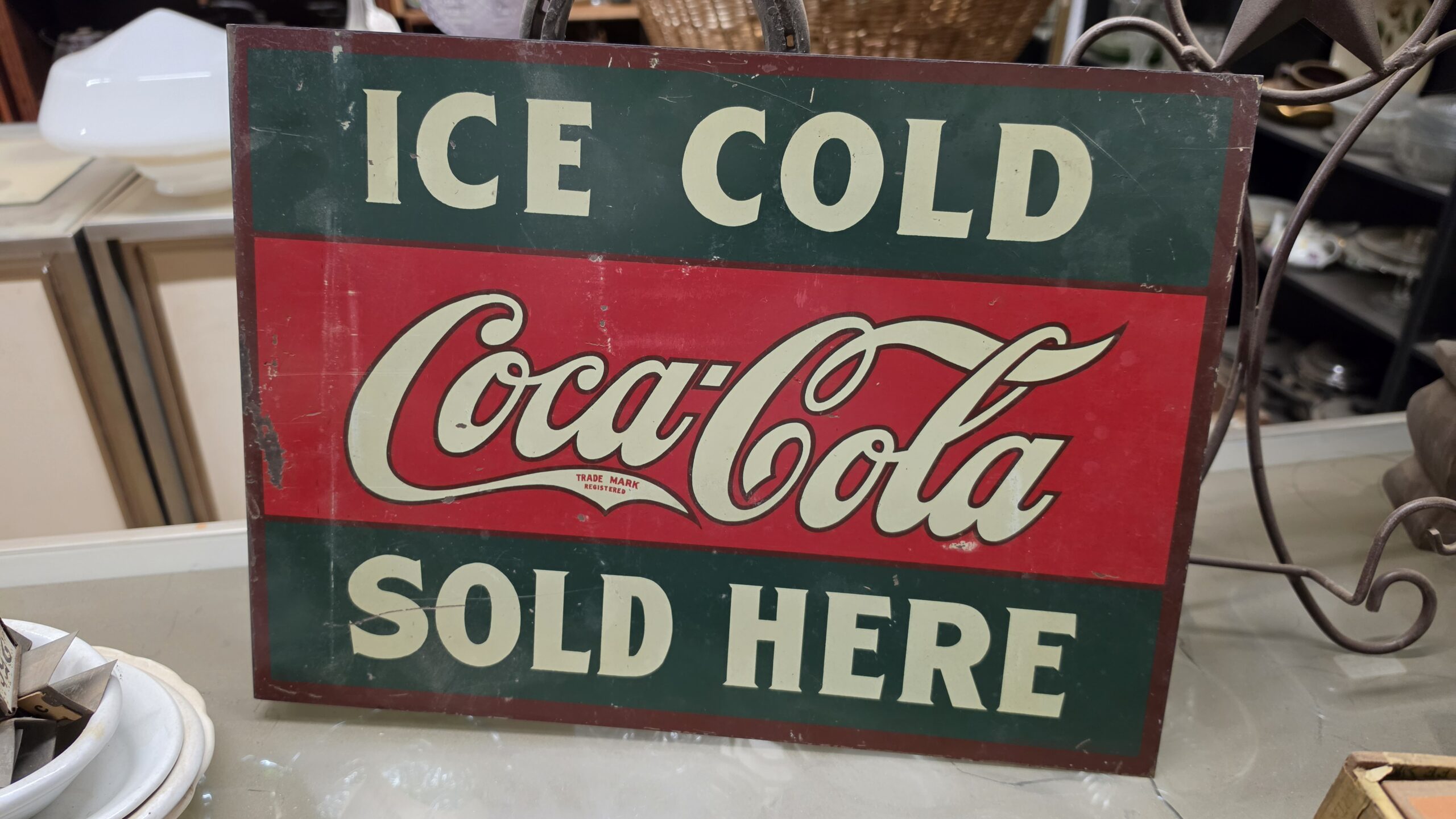 Ice Cold Coca-Cola Sold Here Flange Sign
