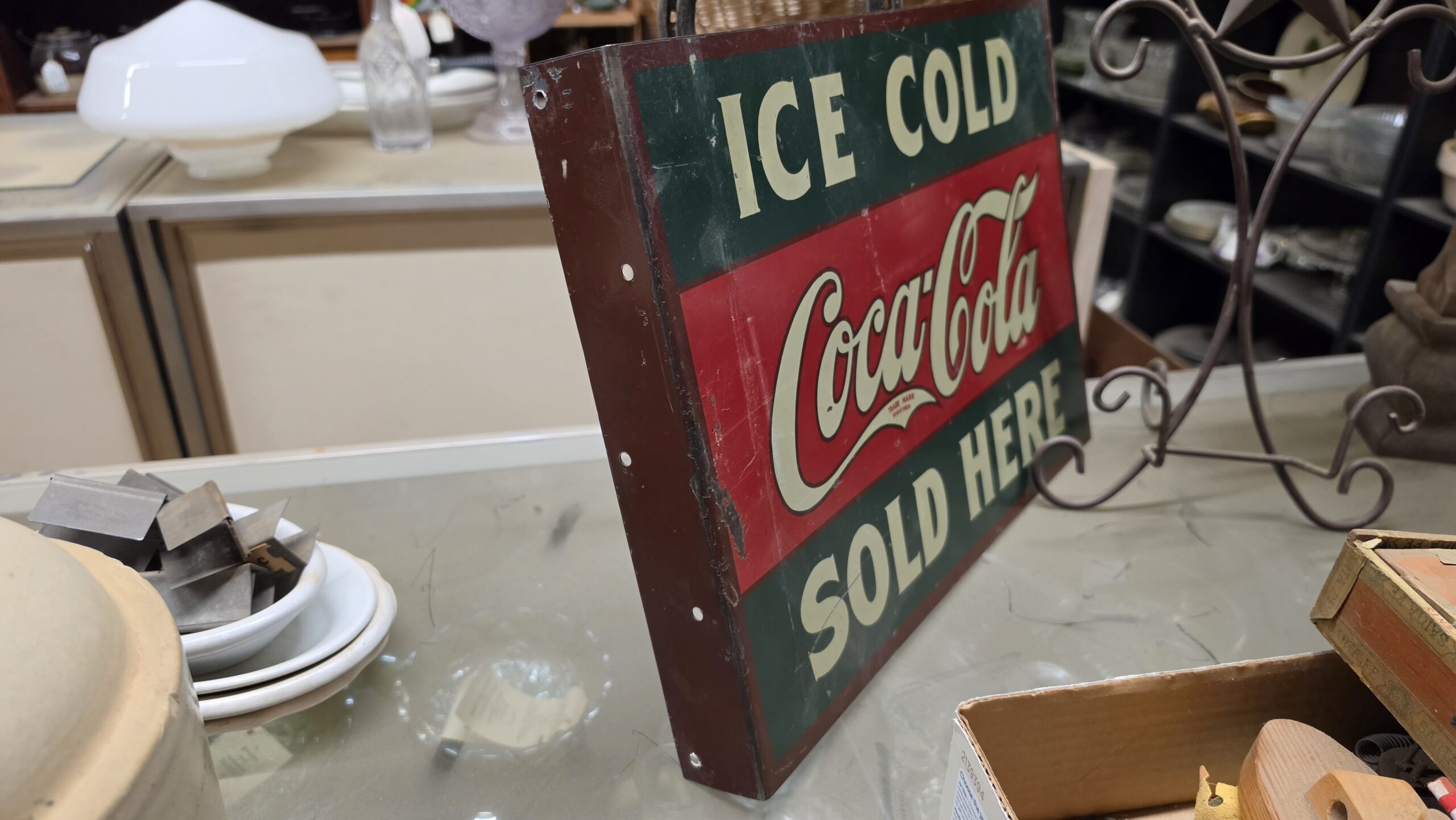 Ice Cold Coca-Cola Sold Here Flange Sign Flange