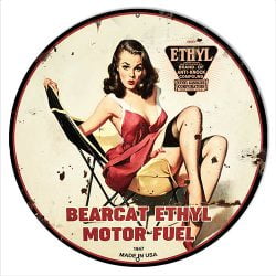 Bearcat Ethyl Motor-Fuel Pin-Up