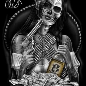 Day Of The Dead Outlaw Pin-Up