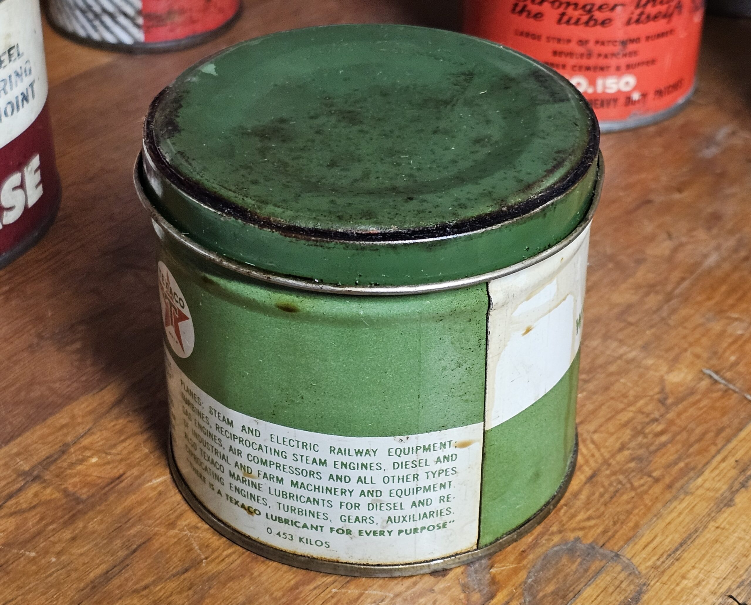 Texaco Water Pump Grease Can One Pound Left