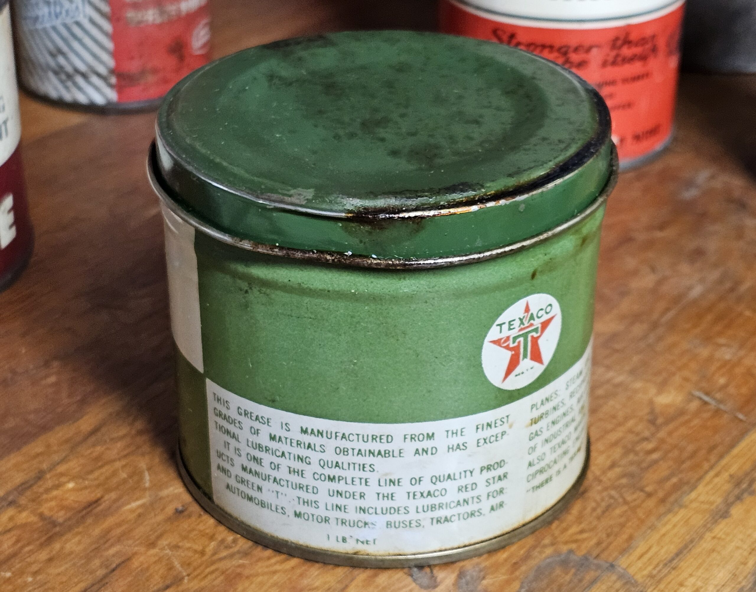 Texaco Water Pump Grease Can, One Pound - Image 3