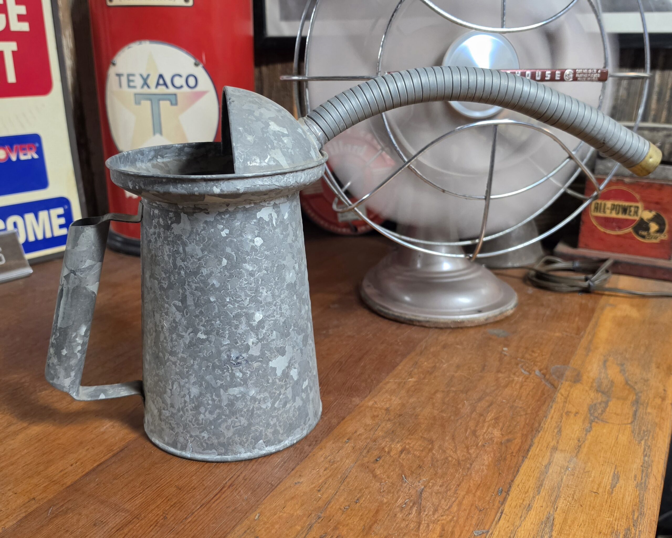 Behrens Galvanized Metal Oil Can Model 102 Back