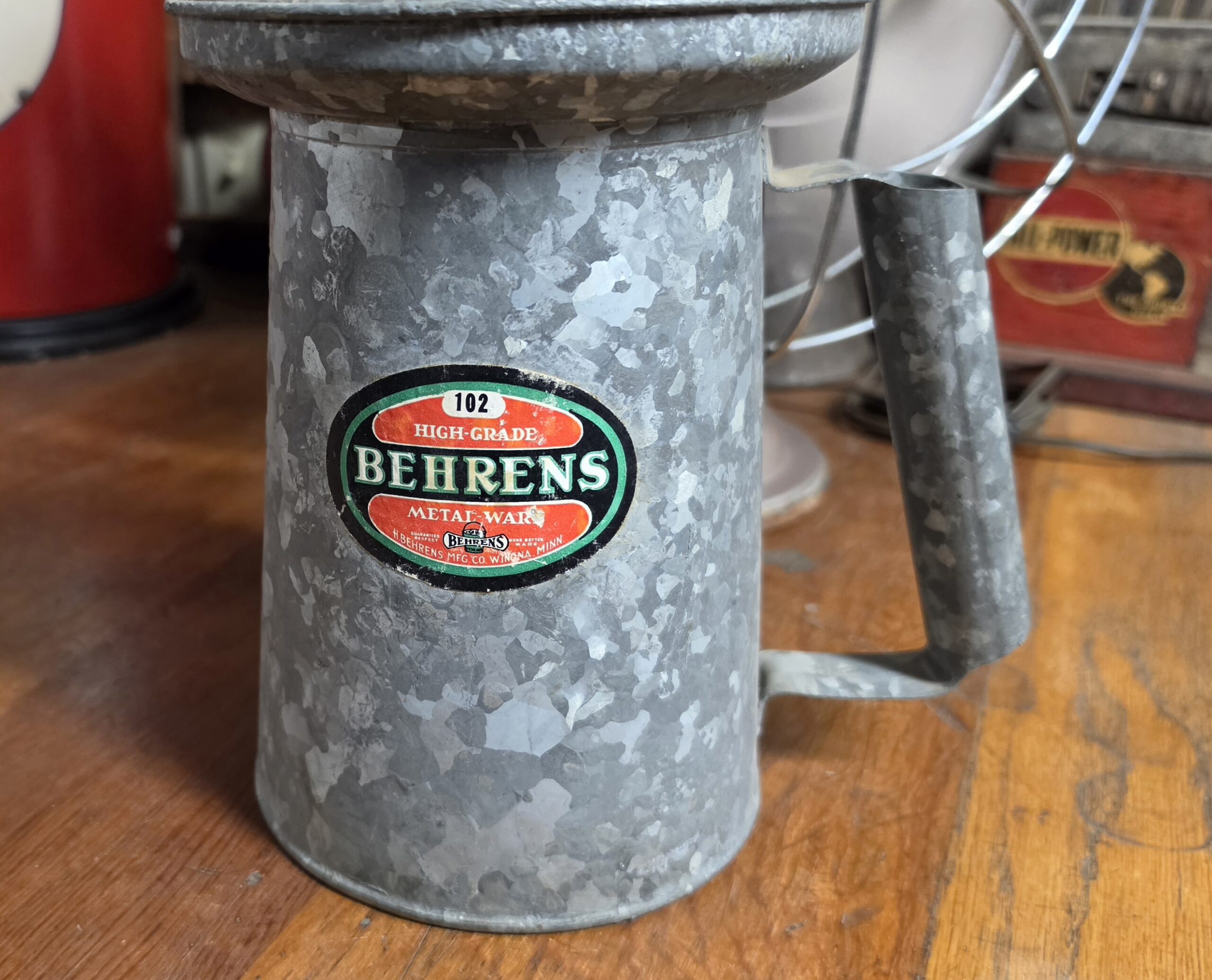 Behrens Galvanized Metal Oil Can, Model 102 - Image 2