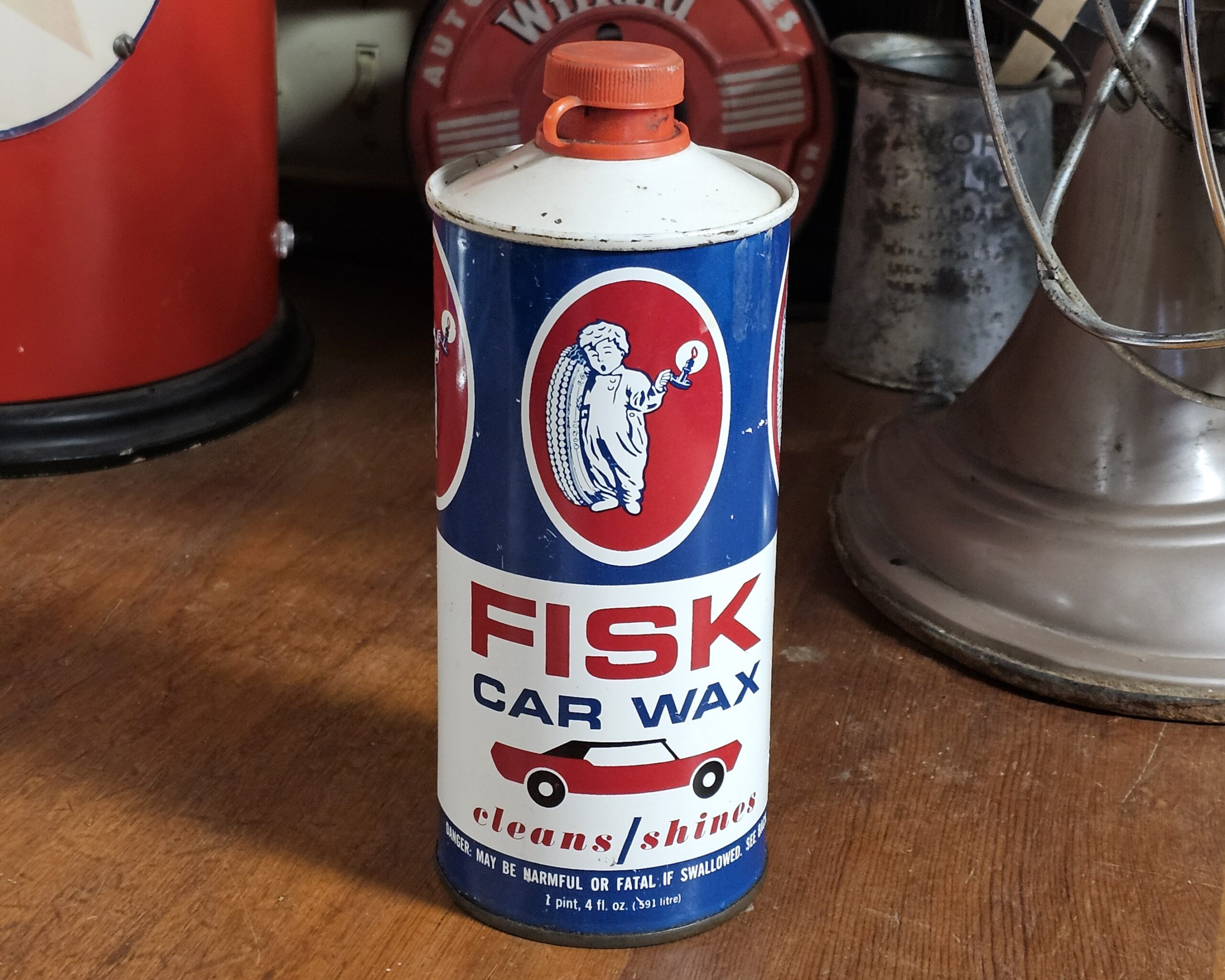 Fisk Car Wax Cleans Shines Cone Top