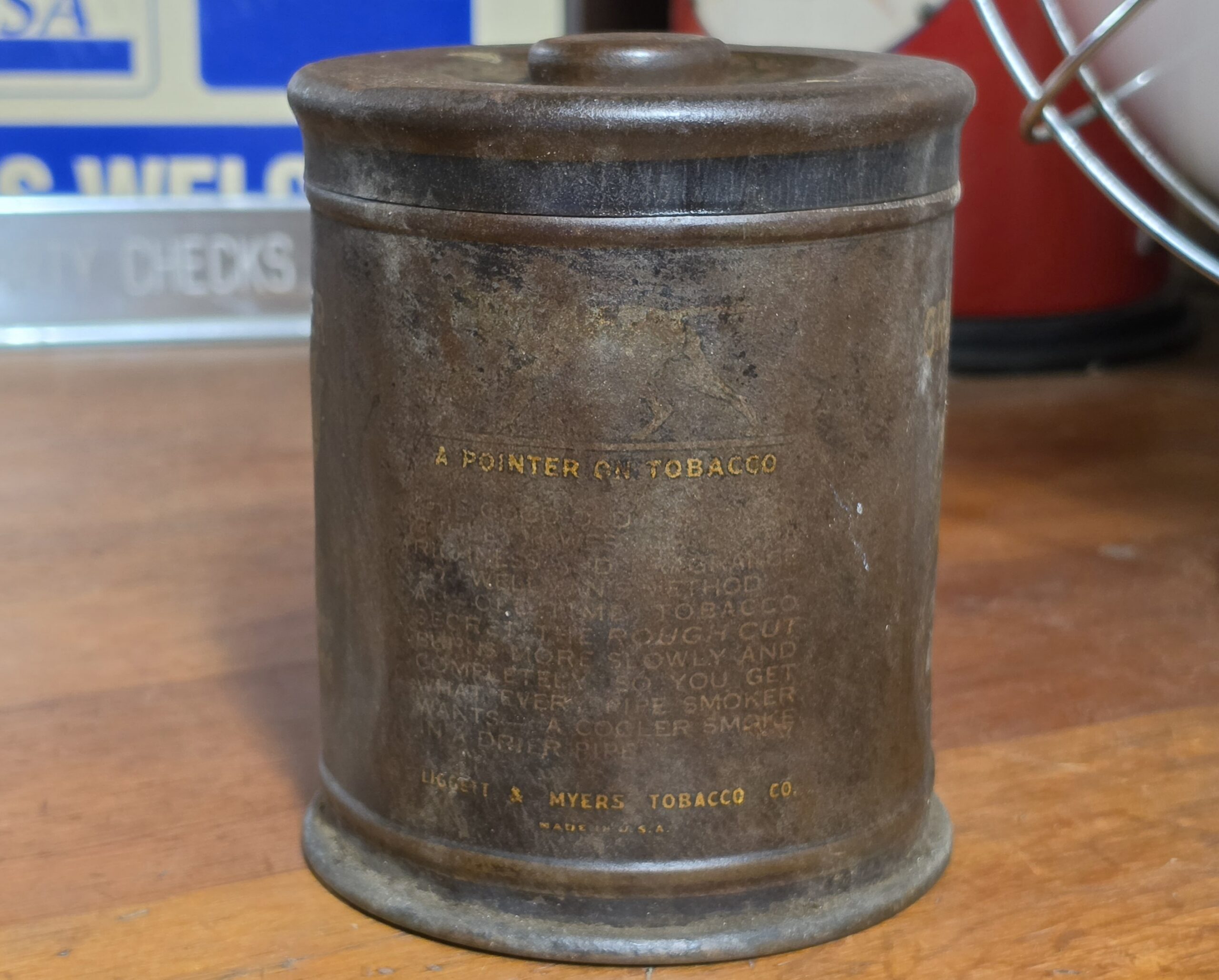 Granger Pipe Tobacco Tin Back