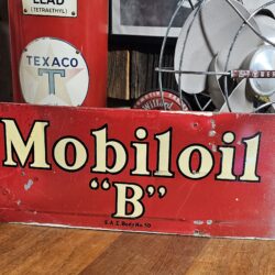 Mobiloil B SAE Body 50 Sign Tin