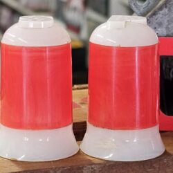 Red White Salt Pepper Set