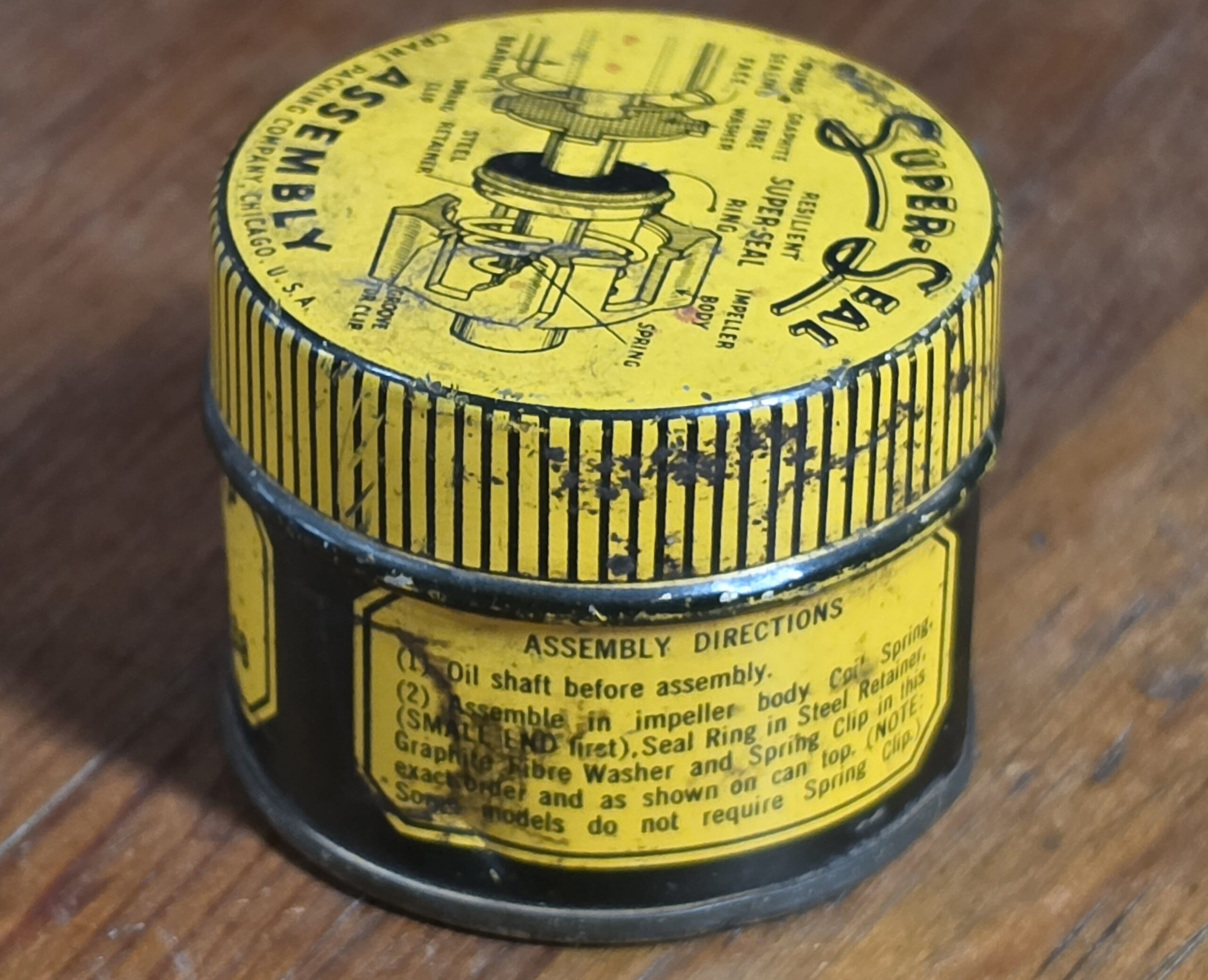 1937-38 Super-Seal Brand Water Pump Seal Left