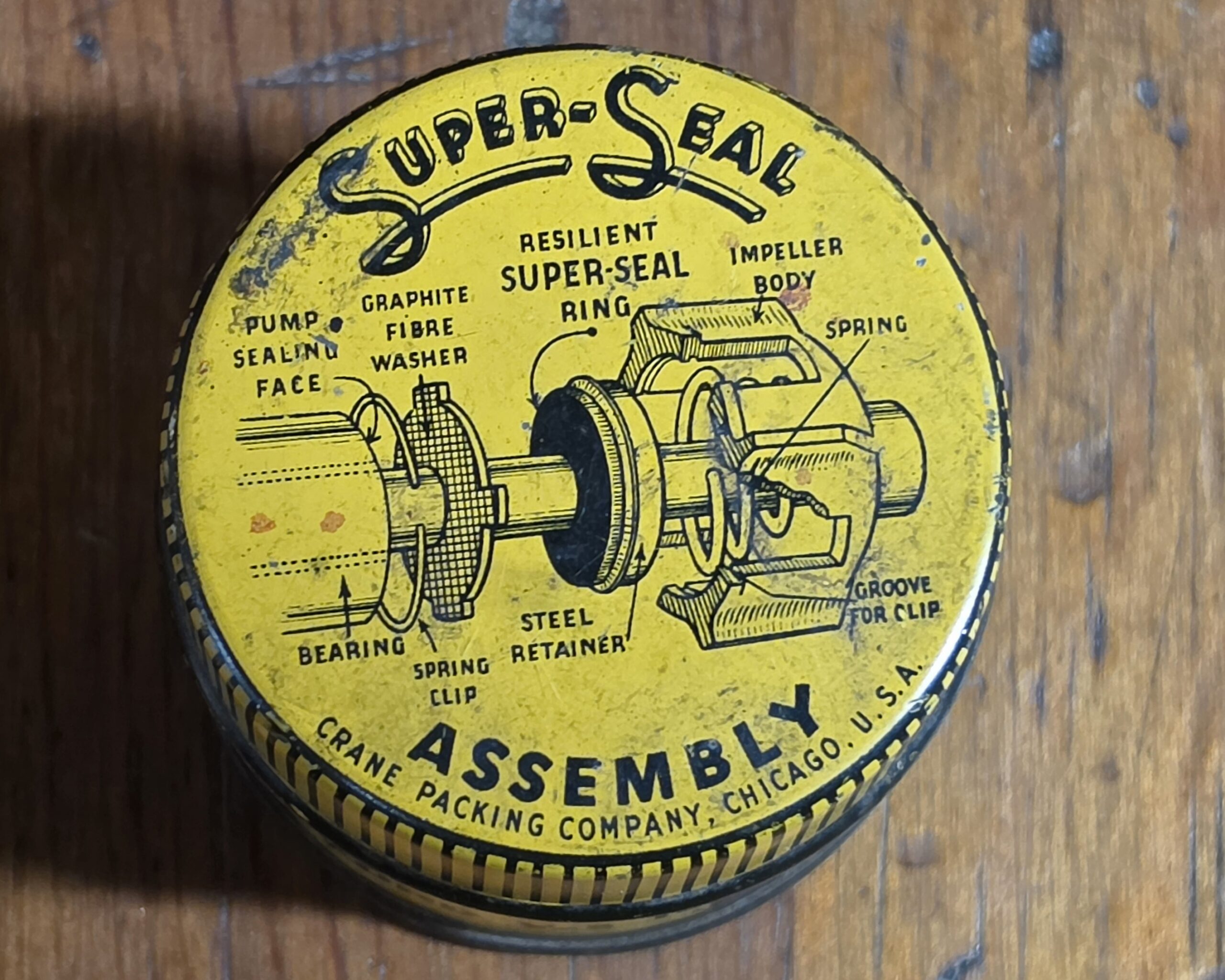 1937-38 Super-Seal Brand Water Pump Seal - Image 2