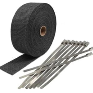 Thermal Exhaust Wrap With Ties Black